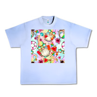 Grape Ice summer gnome seamless pattern Urban Heavy Tee - BundleAndBundleShop