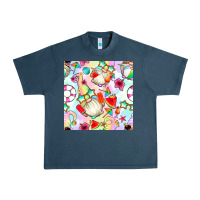 Midnight Navy summer gnome seamless pattern Urban Heavy Tee - BundleAndBundleShop