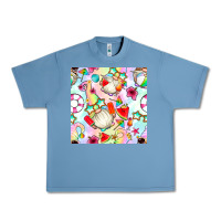 Pebble Blue summer gnome seamless pattern Urban Heavy Tee - BundleAndBundleShop