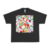 Pigment Black summer gnome seamless pattern Urban Heavy Tee - BundleAndBundleShop