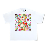 White summer gnome seamless pattern Urban Heavy Tee - BundleAndBundleShop