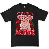 Black be mine valentine's day baby pig Premium Tee - RanaPortraitStore