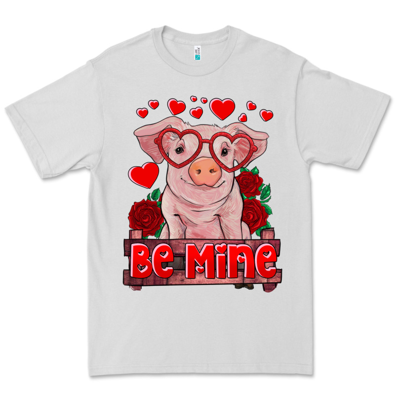 Be Mine Valentine's Day Baby Pig Premium Tee by RanaPortraitStore | Teevron