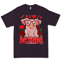 Plum be mine valentine's day baby pig Premium Tee - RanaPortraitStore
