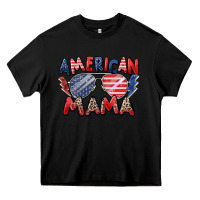 Black American mama Heavy Core Tee - Zillion Design Studio