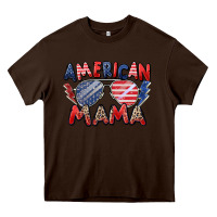 Chocolate Brown American mama Heavy Core Tee - Zillion Design Studio