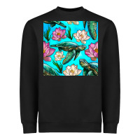 Black sea turtle seamless pattern Heavyweight Sweatshirt - BundleAndBundleShop
