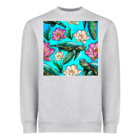 Heather Grey sea turtle seamless pattern Heavyweight Sweatshirt - BundleAndBundleShop