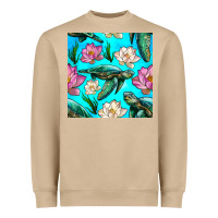 Sea Turtle Seamless Pattern Heavyweight Sweatshirt | Teevron