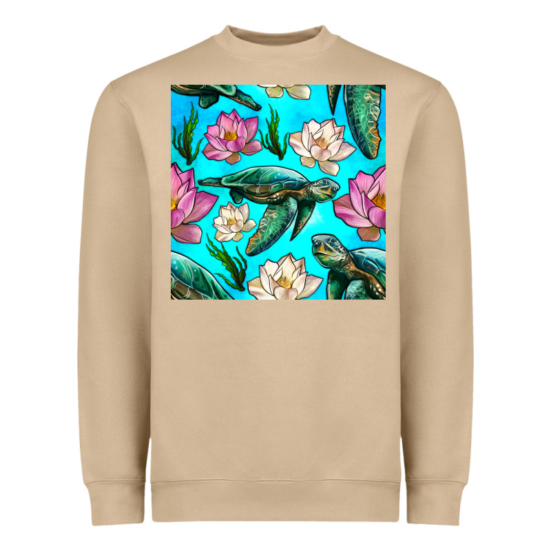 Sea Turtle Seamless Pattern Heavyweight Sweatshirt by BundleAndBundleShop | Teevron