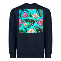 Navy sea turtle seamless pattern Heavyweight Sweatshirt - BundleAndBundleShop