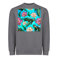 Storm sea turtle seamless pattern Heavyweight Sweatshirt - BundleAndBundleShop