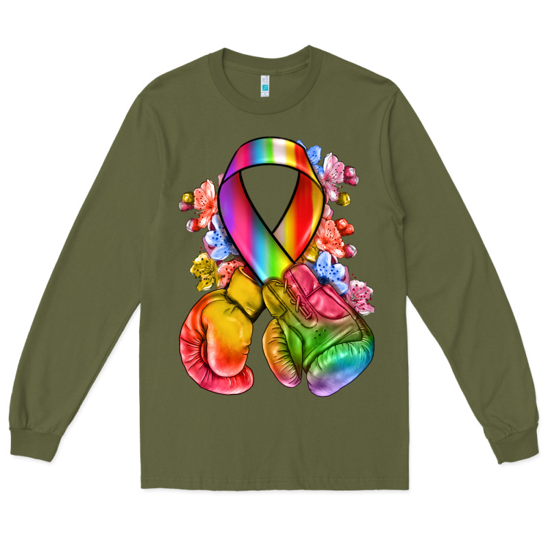 All Color Ribbon With Boxing Gloves Long Sleeve Tee by NancyCooperArtShop | Teevron