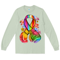 Matcha all color ribbon with boxing gloves Long Sleeve Tee - NancyCooperArtShop