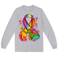Moon Dust all color ribbon with boxing gloves Long Sleeve Tee - NancyCooperArtShop