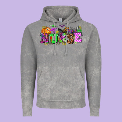Halloween Nurse Vintage Hoodie Designed By Adodesignshop