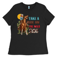 Black take a ride on the wild side with rodeo Ladies Tee - texasbilliewilder