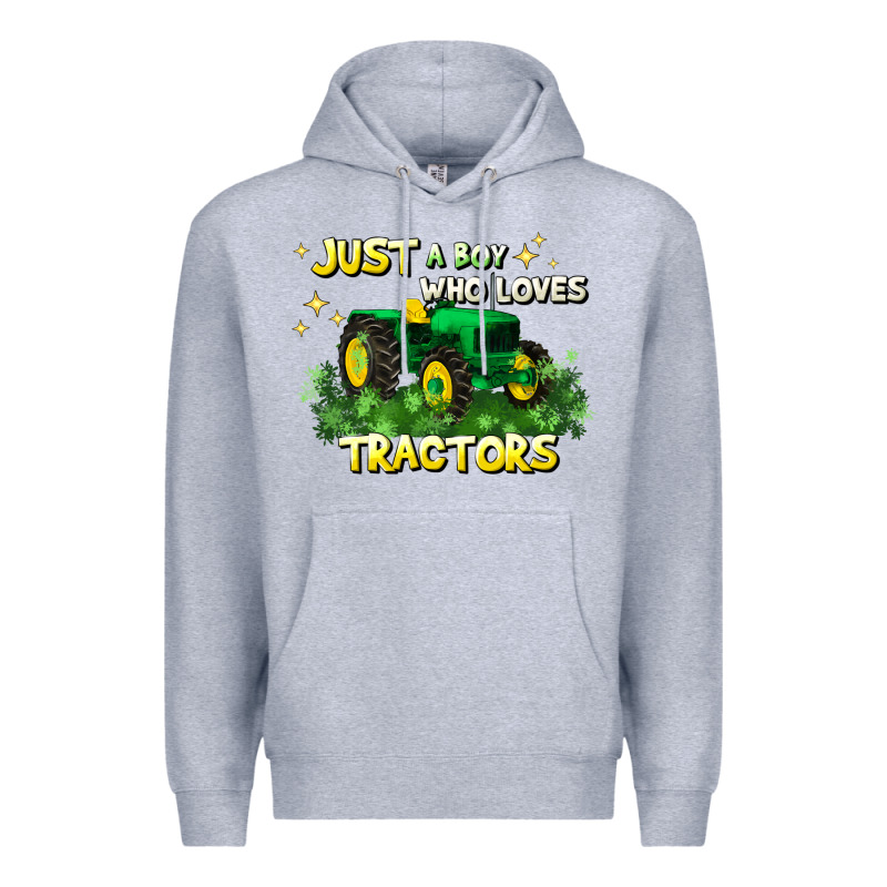 Just A Boy Who Loves Tractors Premium Hoodie by JahusDesignShop | Teevron