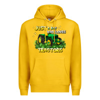 Lemon just a boy who loves tractors Premium Hoodie - JahusDesignShop