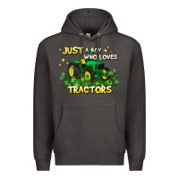 Smoke just a boy who loves tractors Premium Hoodie - JahusDesignShop