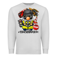 Dove Grey truck driver life gnome Premium Sweatshirt - BarkalooDesign