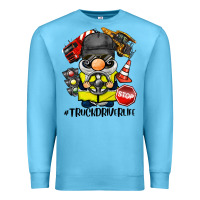 Ocean Blue truck driver life gnome Premium Sweatshirt - BarkalooDesign