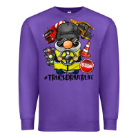 Purple truck driver life gnome Premium Sweatshirt - BarkalooDesign