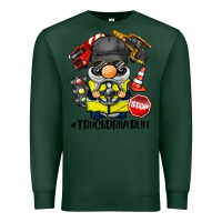Sports Green truck driver life gnome Premium Sweatshirt - BarkalooDesign