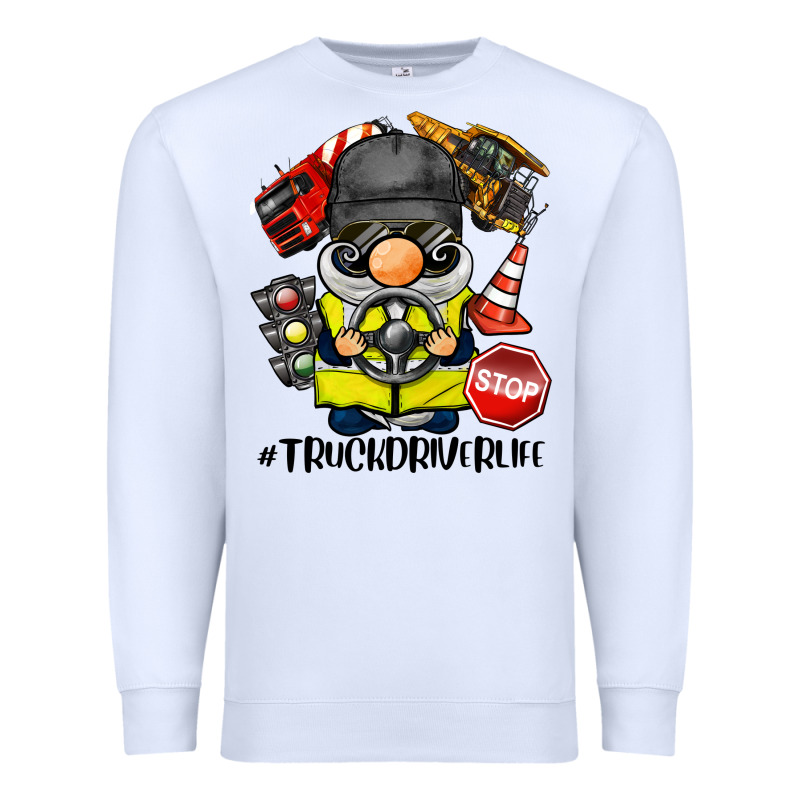 Truck Driver Life Gnome Premium Sweatshirt by BarkalooDesign | Teevron