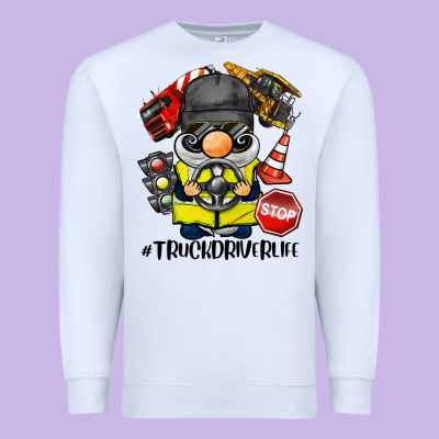 Truck Driver Life Gnome Premium Sweatshirt Designed By Barkaloodesign