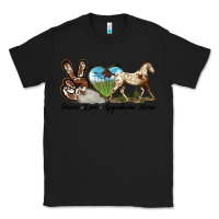 Black peace love appaloosa horse Classic Tee - LillyAllenDesigns