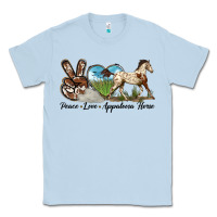 Dusty Blue peace love appaloosa horse Classic Tee - LillyAllenDesigns