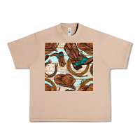 Burro cowboy western seamless pattern Urban Heavy Tee - BundleAndBundleShop
