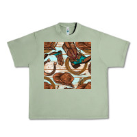 Oil Green cowboy western seamless pattern Urban Heavy Tee - BundleAndBundleShop