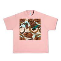 Salmon cowboy western seamless pattern Urban Heavy Tee - BundleAndBundleShop