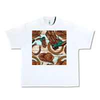White cowboy western seamless pattern Urban Heavy Tee - BundleAndBundleShop