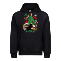 Black ho ho ho meow Urban Hoodie - CowGirlArtShop
