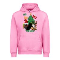 Fuchsia Pink ho ho ho meow Urban Hoodie - CowGirlArtShop