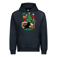 Navy ho ho ho meow Urban Hoodie - CowGirlArtShop