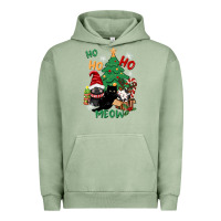 Pigment Oil Green ho ho ho meow Urban Hoodie - CowGirlArtShop