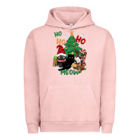 Pigment Salmon ho ho ho meow Urban Hoodie - CowGirlArtShop