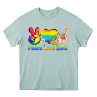 Arona peace love rock pride Heavy Core Tee - texasbilliewilder