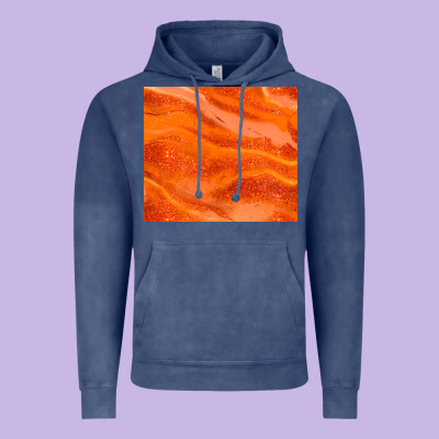 Orange Glitter Vintage Hoodie Designed By Jahusdesignshop