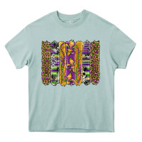 Arona mardi gras fleur de lis cowhide serape leopard glitter brushstrokes Heavy Core Tee - Artiststas