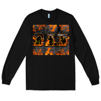 Black American Firefighter Dad Long Sleeve Tee - LillyAllenDesigns