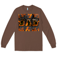 Chestnut American Firefighter Dad Long Sleeve Tee - LillyAllenDesigns