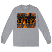 Heather Grey American Firefighter Dad Long Sleeve Tee - LillyAllenDesigns