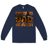 Navy American Firefighter Dad Long Sleeve Tee - LillyAllenDesigns