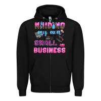 Black mind my own small business Zipper Hoodie - NancyCooperArtShop