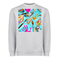 Find Art Class Seamless Pattern Heavyweight Sweatshirt | Teevron
